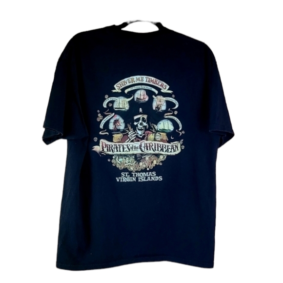 Coastal Classics Black T Shirt Pirates of Caribbean St Thomas Virgin Islands XL - Picture 3 of 6